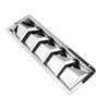 5 Slots Stainless Steel 304 Boat Marine Square Air Louver Vent Grille Ventilation Louvered Ventilator Cover view 1