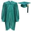 Newrara Unisex Shiny Kindergarten Graduation Gown Cap with Tassel (24, Green) view 1
