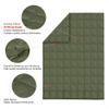 4Monster Packable Camping Blanket Lightweight,Compact Camping Quilt Water-Resistant, Wearable Warm Alternative Camping Blanket for Airplane, Hiking, Backpacking, Stadium,Beach (Army Green, L(55*69")) view 3