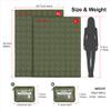 4Monster Packable Camping Blanket Lightweight,Compact Camping Quilt Water-Resistant, Wearable Warm Alternative Camping Blanket for Airplane, Hiking, Backpacking, Stadium,Beach (Army Green, L(55*69")) view 4