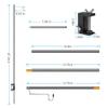 Lybile Portable Camping Lantern Stand with Stake, Adjustable Heights Lightweight Aluminum Alloy Light Stand, Outdoor Collapsible Pole for Camping, Hiking, Fishing, Backpacking, Garden BBQ, Black view 2