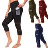 Familyhouse Women's Capris Leggings Workout Running Leggings Cropped Yoga Pants Sports Tights Gym Leggings (Army Green,L) view 3