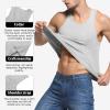 HomyComy Men's 100% Cotton Tank Top Sleeveless Crewneck A-Shirts Basic Solid Undershirts Vest 3 Pack Grey view 3