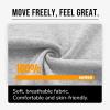 HomyComy Men's 100% Cotton Tank Top Sleeveless Crewneck A-Shirts Basic Solid Undershirts Vest 3 Pack Grey view 4