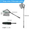 KOMCLUB Floating Fishing Net,70.8 Inch Collapsible Fishing Net for Fish with Telescopic Rod Handle Rubber Coated Landing Net for Easy Catch & Release Kids Saltwater and Freshwater Use view 3