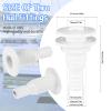 2 Pieces Thru Hull Fitting Plastic Thru-Hull Connector Fitting White Straight Thru-Hull Fittings Thru-Hull Bilge Pump Drain Vent Hose for Interior Diameter Hose Boat Yacht Sail RV Truck (3/4 Inch) view 2