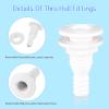 2 Pieces Thru Hull Fitting Plastic Thru-Hull Connector Fitting White Straight Thru-Hull Fittings Thru-Hull Bilge Pump Drain Vent Hose for Interior Diameter Hose Boat Yacht Sail RV Truck (3/4 Inch) view 3