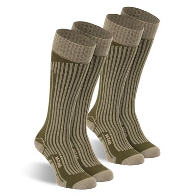 M-Tac Military Mid Calf Boot Socks 2 Pack - Wick Dry Men Coolmax RibTop Nylon Army Combat Socks (OCP, L)