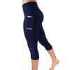 Familyhouse Women's Capris Leggings Workout Running Leggings Cropped Yoga Pants Sports Tights Gym Leggings (Navy Blue,XXL) view 1