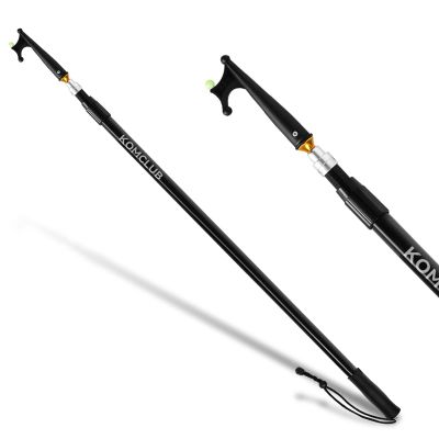 KOMCLUB Telescoping Boat Hook for Docking 3-Stage Telescopic Boat Hook Pole Newest Luminous Design Non-Slip EVA Hand Grips - 8 Feet