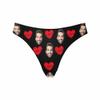 Custom Funny Husband Face I Love You Heart Women's Thong G-Strings Briefs Underpants Panties Printed with Photo XS view 1