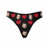 Custom Funny Husband Face I Love You Heart Women's Thong G-Strings Briefs Underpants Panties Printed with Photo XS view 3