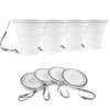JBER Silicone Collapsible Travel Cup, 4 Pack Silicone Folding Camping Cup with Lids Expandable Drinking Cup for Outdoor Hiking Travel (White Translucent) view 1