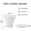 JBER Silicone Collapsible Travel Cup, 4 Pack Silicone Folding Camping Cup with Lids Expandable Drinking Cup for Outdoor Hiking Travel (White Translucent) view 4