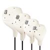 FRANKTECH Golf Head Covers, EVA Plastic Golf Club Covers for Driver Fairway Woods Hybrid, Driver Headcover with Pins, Fit All Right-Handed Golf Clubs, Easy On Off, Washable (White 4pcs Set) view 1