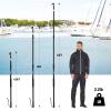 KOMCLUB Telescoping Boat Hook for Docking 3-Stage Telescopic Boat Hook Pole Newest Luminous Design Non-Slip EVA Hand Grips - 12 Feet view 3