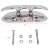 NovelBee 4pcs 6 Inch 316 Stainless Steel Folding Cleat with Mounting Screws,Flip Up Dock Cleat for Boat view 2