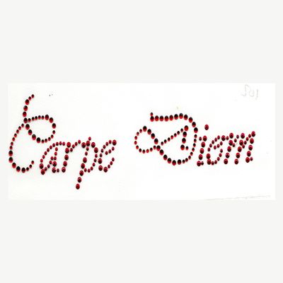 Rhinestud Applique - ''Carpe Diem'' Red ''Seize The Day''
