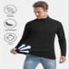CRYSULLY Men's Sun Protection T Shirt 1 4 Zip Long Sleeve Fishing Rash Guard Performance Pullover Black XL view 4