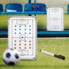 Football Coaches Tactical Board, Pure Vie Portable Soccer Magnetic Tactics Strategy Notebook Football Coaching Clipboard - Sport Training Assistant Equipment KIt with Player Markers, Pen and Eraser view 2