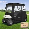 10L0L Golf Cart Deluxe Enclosure for EZGO TXT & RXV 2 Passenger, 4-Sided Clear PVC Window Rain Cover with Zipper Entry, Black view 1