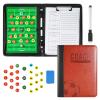 Pure Vie Football Coaches Tactical Board, Portable Soccer Magnetic Tactics Strategy Notebook Football Coaching Clipboard - Sport Training Assistant Equipment KIt with Player Markers, Pen and Eraser view 1