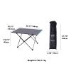 UNISTRENGH Foldable Camping Table Portable Camping Side Tables Ultralight Waterproof Aluminum Alloy Table Top with Carrying Bag for Picnic Camp Beach Outdoor BBQ Cooking (Black-Large) view 3