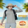 CRYSULLY Men's 1/4 Zip Pullover UPF 50+ Sun Protection Shirts Lightweight Athletic Workout Tees Light Grey M view 3