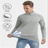 CRYSULLY Men's 1/4 Zip Pullover UPF 50+ Sun Protection Shirts Lightweight Athletic Workout Tees Light Grey M view 4