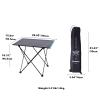 UNISTRENGH Foldable Camping Table Portable Camping Side Tables Ultralight Waterproof Aluminum Alloy Table Top with Carrying Bag for Picnic Camp Beach Outdoor BBQ Cooking (Black-Medium) view 3