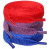 UpUGo 3 Pair Flat Shoe laces, 5/16" Wide Shoelaces for Athletic Running Sneakers Shoes Boot Strings view 1