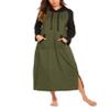 Ekouaer Nightgowns for Women Cotton Nightgown Long Sleeve Hooded Night Gown view 1