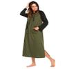 Ekouaer Nightgowns for Women Cotton Nightgown Long Sleeve Hooded Night Gown view 3