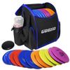 GOOSO Disc Golf Set with Bag - 12 PCS Flying Disc Golf Discs for Beginner with Putter, Midrange, Driver | Portable Disc Golf Backpack Holds 28+ Discs Free Stand Bag Design for Convenient Use view 1