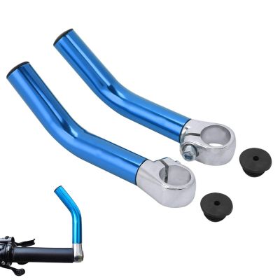 1 Pair Bike Bar End Handlebar Aluminum Alloy Grips, Mountain Bike Road Bicycle Handlebar Bar End Tool for 0.9in/22.2mm Road MTB Cover Handle Cycling Accessories(Blue)