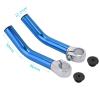 1 Pair Bike Bar End Handlebar Aluminum Alloy Grips, Mountain Bike Road Bicycle Handlebar Bar End Tool for 0.9in/22.2mm Road MTB Cover Handle Cycling Accessories(Blue) view 2