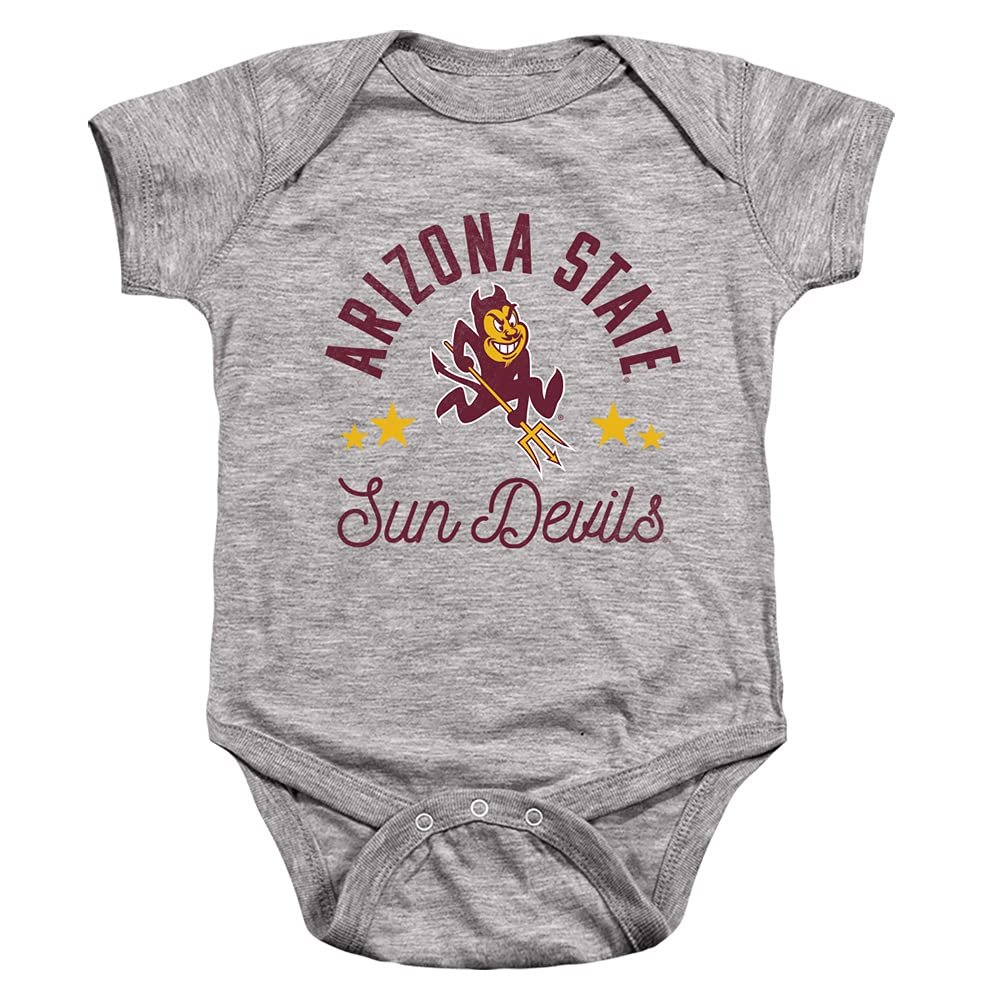 ASU Sun Devils Arizona State Official Sun Devils Unisex Infant Snap Suit for Baby,Athletic Heather, 12 Months