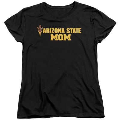 ASU Sun Devils Arizona State Official Mom Women's T Shirt,Black, Small