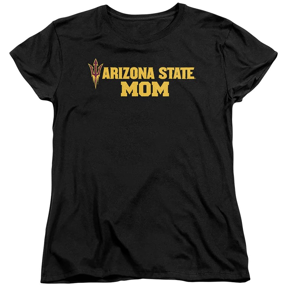 ASU Sun Devils Arizona State Official Mom Women's T Shirt,Black, Small