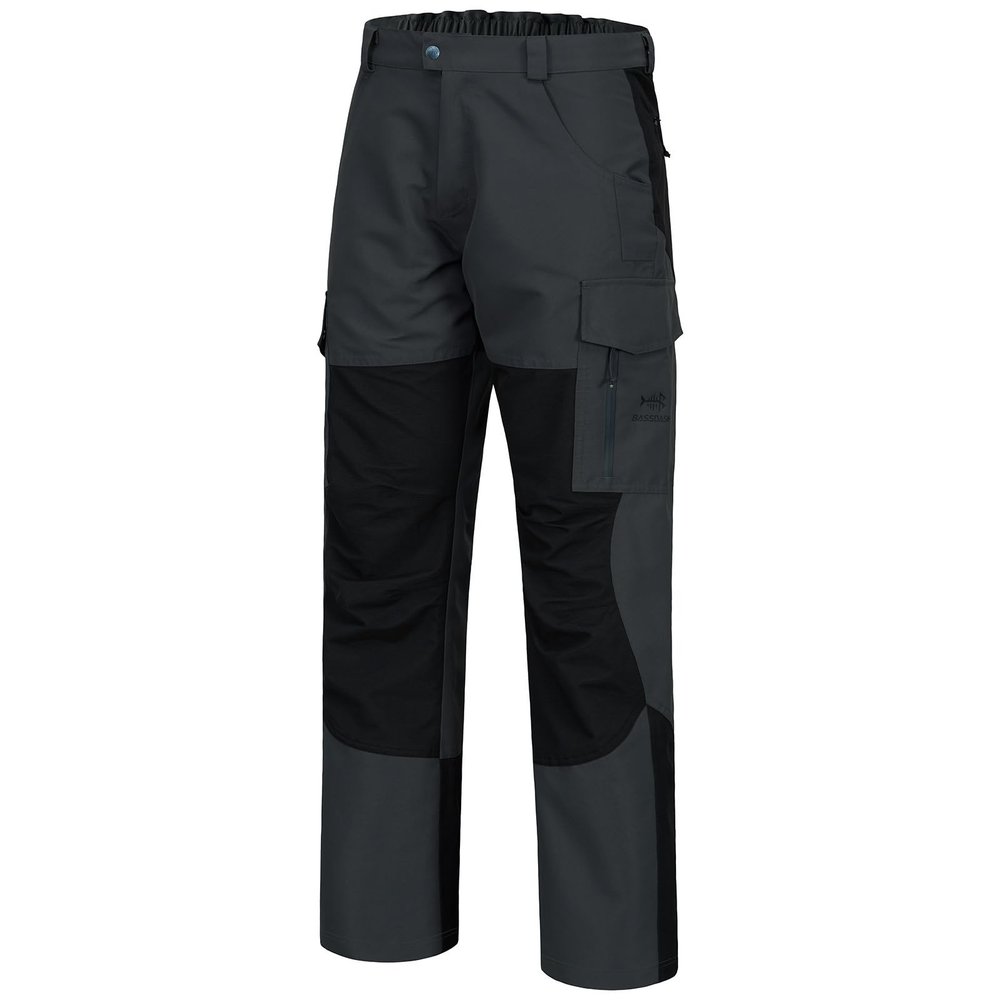 BASSDASH Splice Men's Waterproof Breathable Hunting Fishing Pants Dark Grey/Black
