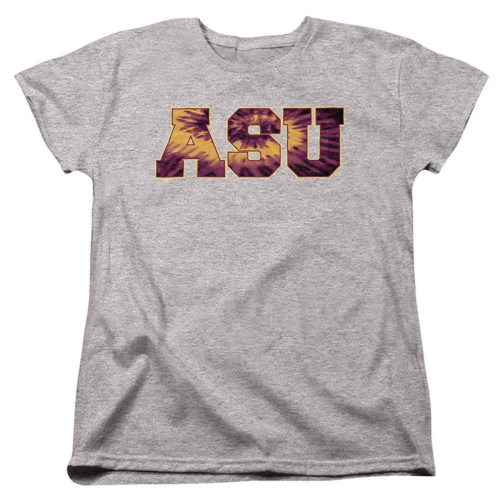 ASU Sun Devils Arizona State Official Tie-Dye Women's T Shirt,Athletic Heather, X-Large