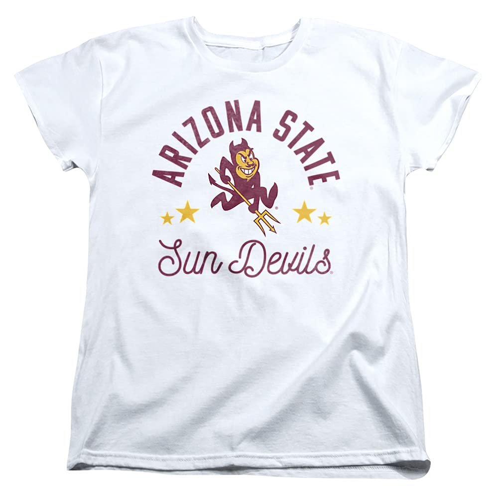 ASU Sun Devils Arizona State Official Sun Devils Women's T Shirt,White, 2X-Large