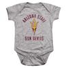 ASU Sun Devils Arizona State Official Sun Devils Logo Unisex Infant Snap Suit for Baby,Athletic Heather, 12 Months view 1