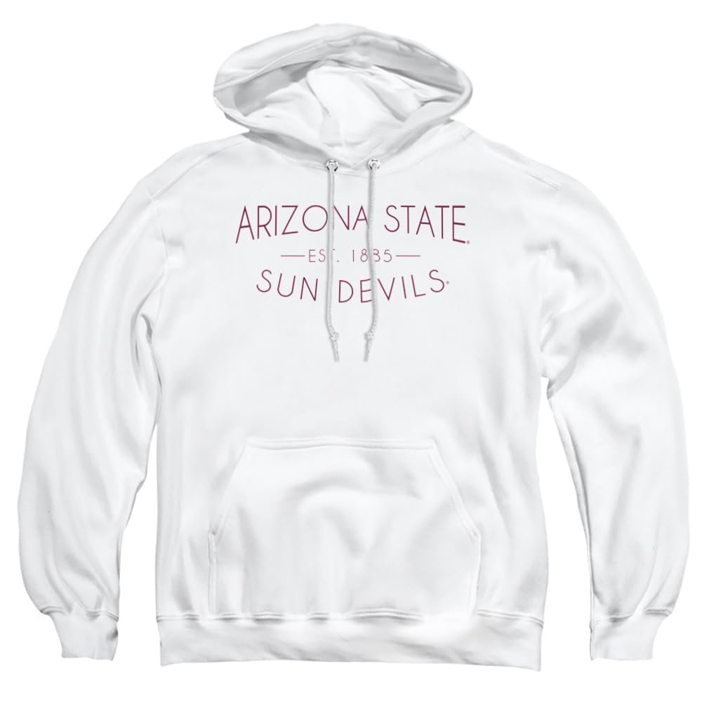 ASU Sun Devils Arizona State Official Simple Unisex Adult Pull-Over Hoodie,White, 2X-Large