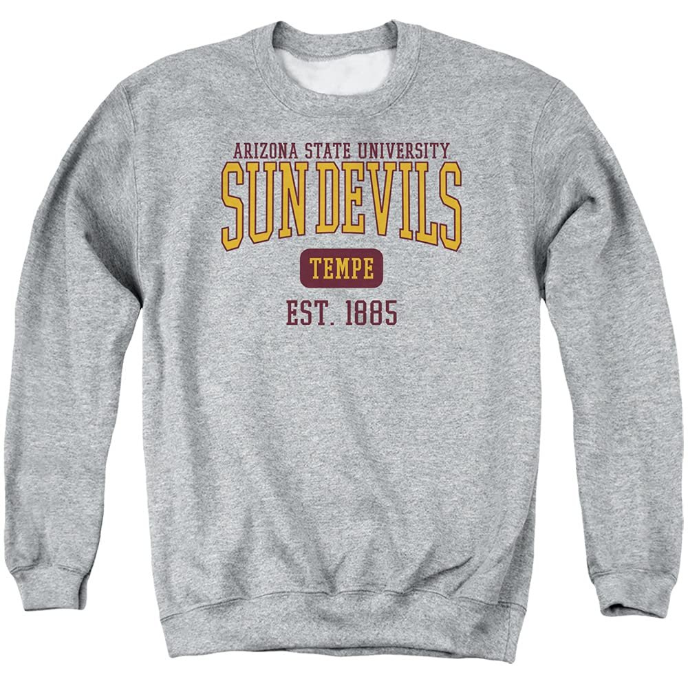 ASU Sun Devils Arizona State Official Est. Date Unisex Adult Crewneck Sweatshirt,Athletic Heather, 2X-Large