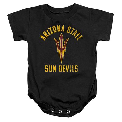 ASU Sun Devils Arizona State Official Sun Devils Logo Unisex Infant Snap Suit for Baby,Black, 24 Months