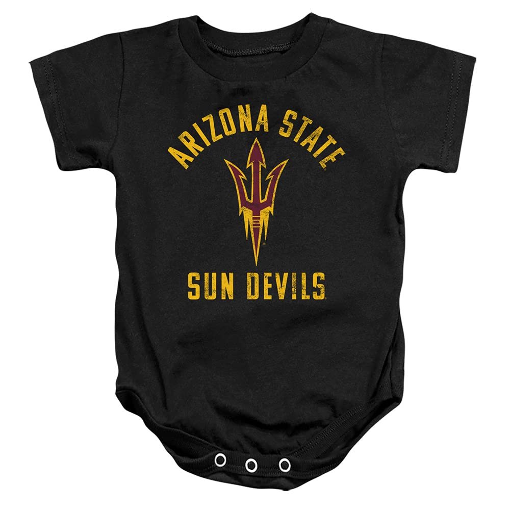 ASU Sun Devils Arizona State Official Sun Devils Logo Unisex Infant Snap Suit for Baby,Black, 24 Months