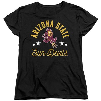 ASU Sun Devils Arizona State Official Sun Devils Women's T Shirt,Black, Small