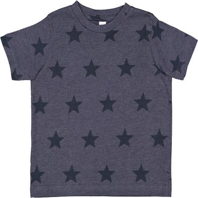 CODE FIVE Toddler Five Star Soft Cotton Crew Neck Tee 3029, Denim Star, 5