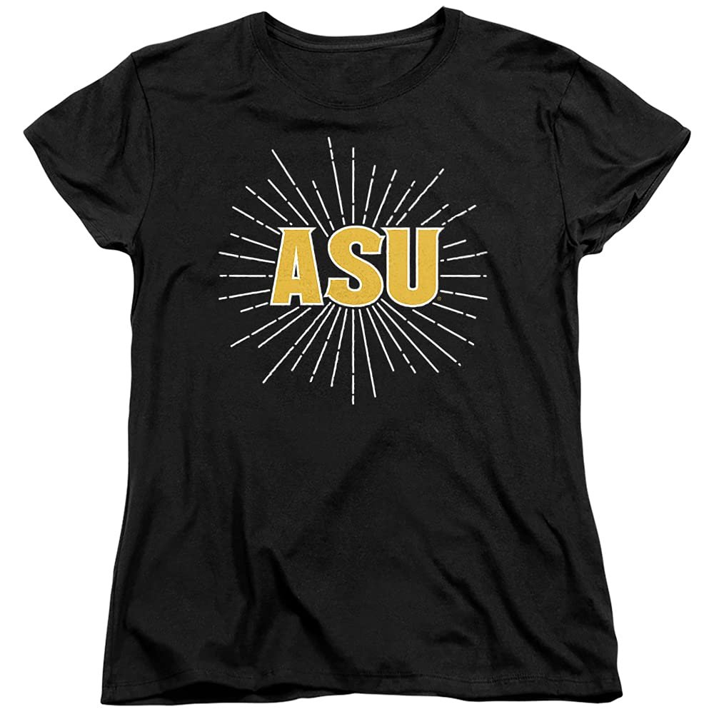 ASU Sun Devils Arizona State Official Burst Women's T Shirt,Black, Medium